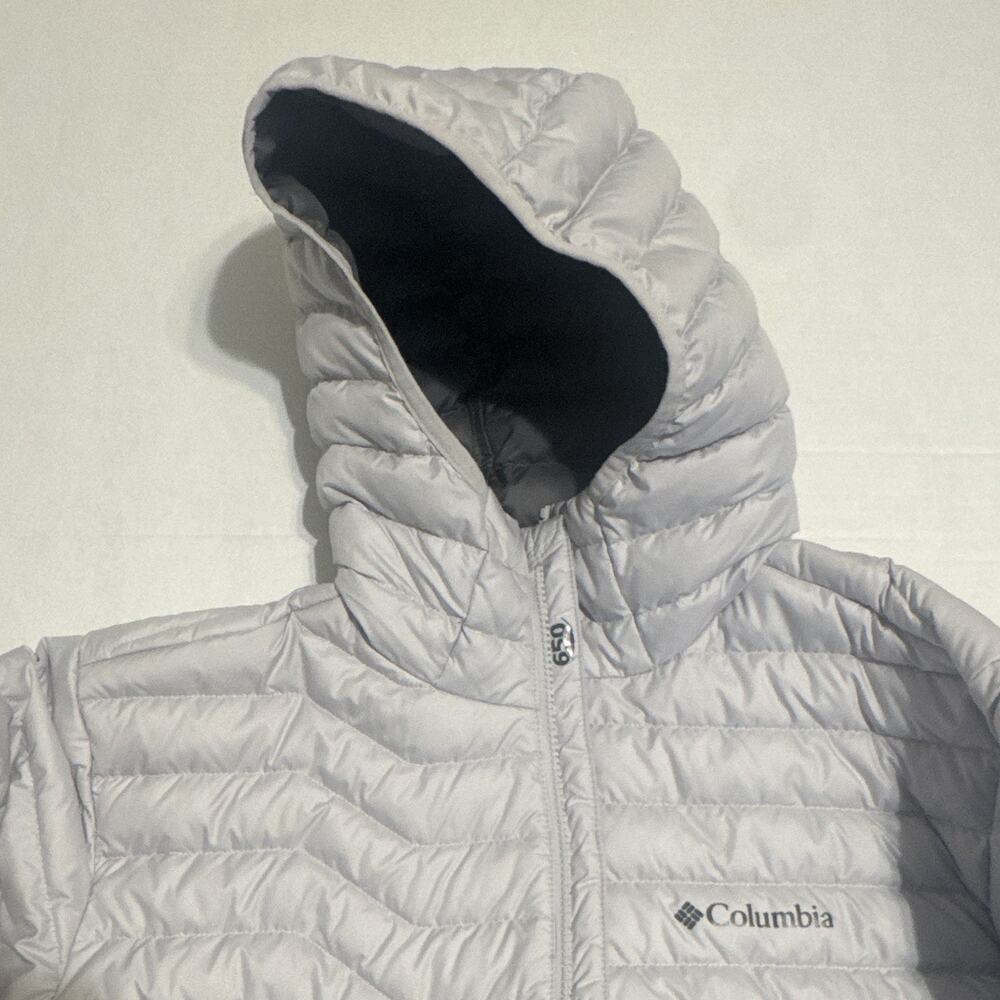 Columbia Omni-Heat Gray Down Insulated Hooded Packable Puffer Jacket L - Picture 5 of 8